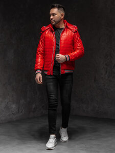 Men's Quilted Lightweight Jacket Red Bolf 6191A1