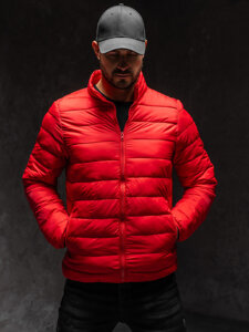 Men's Quilted Lightweight Jacket Red Bolf LY33A1