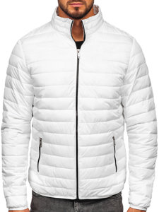 Men's Quilted Lightweight Jacket White Bolf R9002