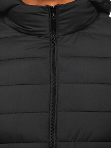 Men's Quilted Lightweight Jacket with hood Graphite Bolf 5M3197