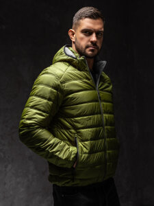 Men's Quilted Lightweight Sport Jacket Green Bolf BK111