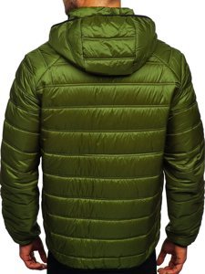 Men's Quilted Lightweight Sport Jacket Green Bolf BK111