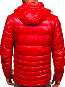 Men's Quilted Lightweight Sport Jacket Red Bolf 2147