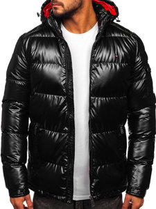 Men's Quilted Oversize Winter Jacket Black Bolf EX2138B