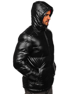 Men's Quilted Oversize Winter Jacket Black Bolf EX2138B