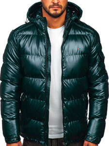 Men's Quilted Oversize Winter Jacket Green Bolf EX2138B