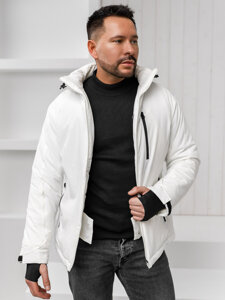 Men's Quilted Oversize Winter Jacket White Bolf HH011A1