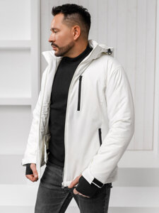 Men's Quilted Oversize Winter Jacket White Bolf HH011A1