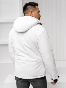 Men's Quilted Oversize Winter Jacket White Bolf HH011A1