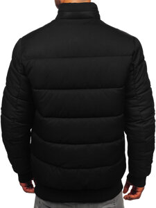 Men's Quilted Winter Jacket Black Bolf 22M336