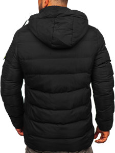 Men's Quilted Winter Jacket Black Bolf 22M56