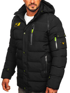 Men's Quilted Winter Jacket Black Bolf 22M56