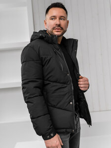 Men's Quilted Winter Jacket Black Bolf 31M5035A1