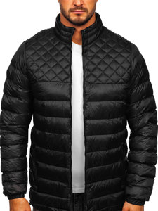 Men's Quilted Winter Jacket Black Bolf 5M515