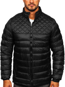 Men's Quilted Winter Jacket Black Bolf 5M515