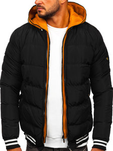 Men's Quilted Winter Jacket Black Bolf 6900