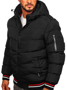 Men's Quilted Winter Jacket Black Bolf 6971