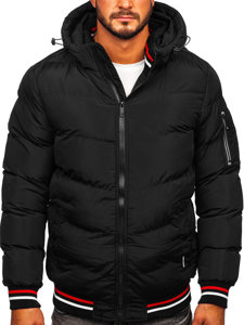 Men's Quilted Winter Jacket Black Bolf 6971