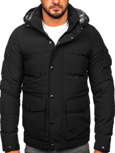 Men's Quilted Winter Jacket Black Bolf 99525