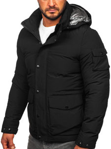 Men's Quilted Winter Jacket Black Bolf 99525