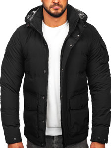 Men's Quilted Winter Jacket Black Bolf 99525