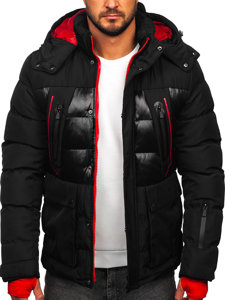 Men's Quilted Winter Jacket Black Bolf 99527