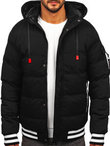 Men's Quilted Winter Jacket Black Bolf HSS047