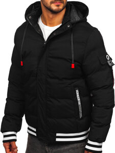 Men's Quilted Winter Jacket Black Bolf HSS047