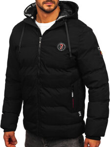 Men's Quilted Winter Jacket Black Bolf HSS052