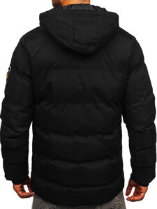 Men's Quilted Winter Jacket Black Bolf HSS052