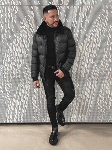 Men’s Quilted Winter Jacket Black Bolf M8301