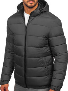 Men's Quilted Winter Jacket Graphite Bolf 31M5037