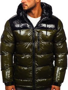 Men's Quilted Winter Jacket Green Bolf 6462