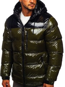 Men's Quilted Winter Jacket Green Bolf 6462