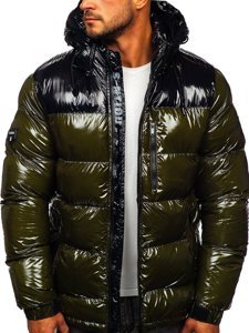 Men's Quilted Winter Jacket Green Bolf 6462