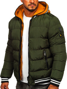 Men's Quilted Winter Jacket Green Bolf 6900