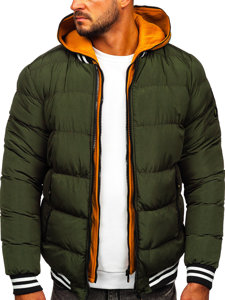 Men's Quilted Winter Jacket Green Bolf 6900