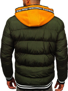 Men's Quilted Winter Jacket Green Bolf 6900