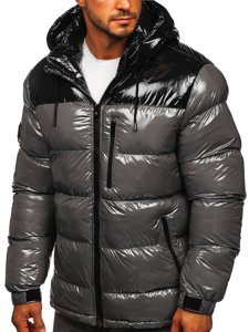 Men's Quilted Winter Jacket Grey Bolf 6462