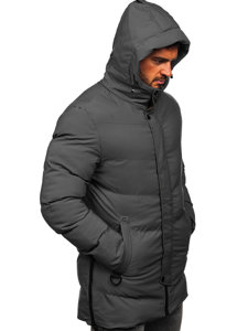 Men's Quilted Winter Jacket Grey Bolf 7330