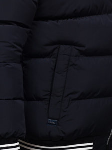 Men's Quilted Winter Jacket Navy Blue Bolf 6883