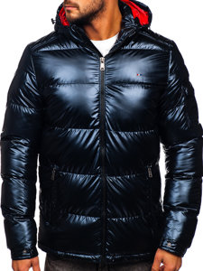 Men's Quilted Winter Jacket Navy Blue Bolf EX2138