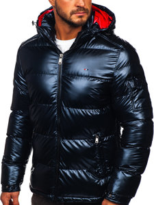 Men's Quilted Winter Jacket Navy Blue Bolf EX2138