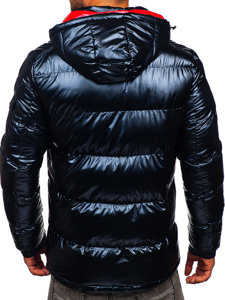 Men's Quilted Winter Jacket Navy Blue Bolf EX2138