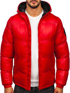 Men's Quilted Winter Jacket Red Bolf 5M3198