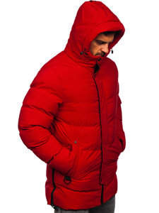 Men's Quilted Winter Jacket Red Bolf 7330