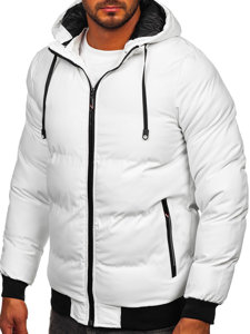 Men's Quilted Winter Jacket White Bolf 5M3125