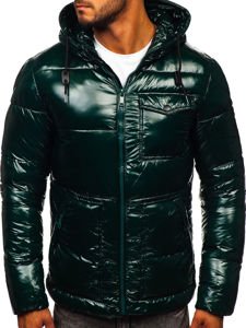 Men's Quilted Winter Sport Jacket Green Bolf 973