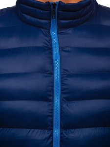 Men's Quilted Winter Sport Jacket Navy Blue Bolf 1111