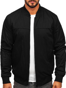 Men's Reversible Lightweight Bomber Jacket Black Bolf 84M3005